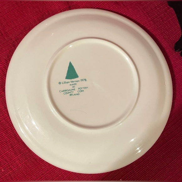 Vintage 1978 Lillian Vernon Decorative Ceramic 7” Plate With Christmas Tree - Picture 2 of 3